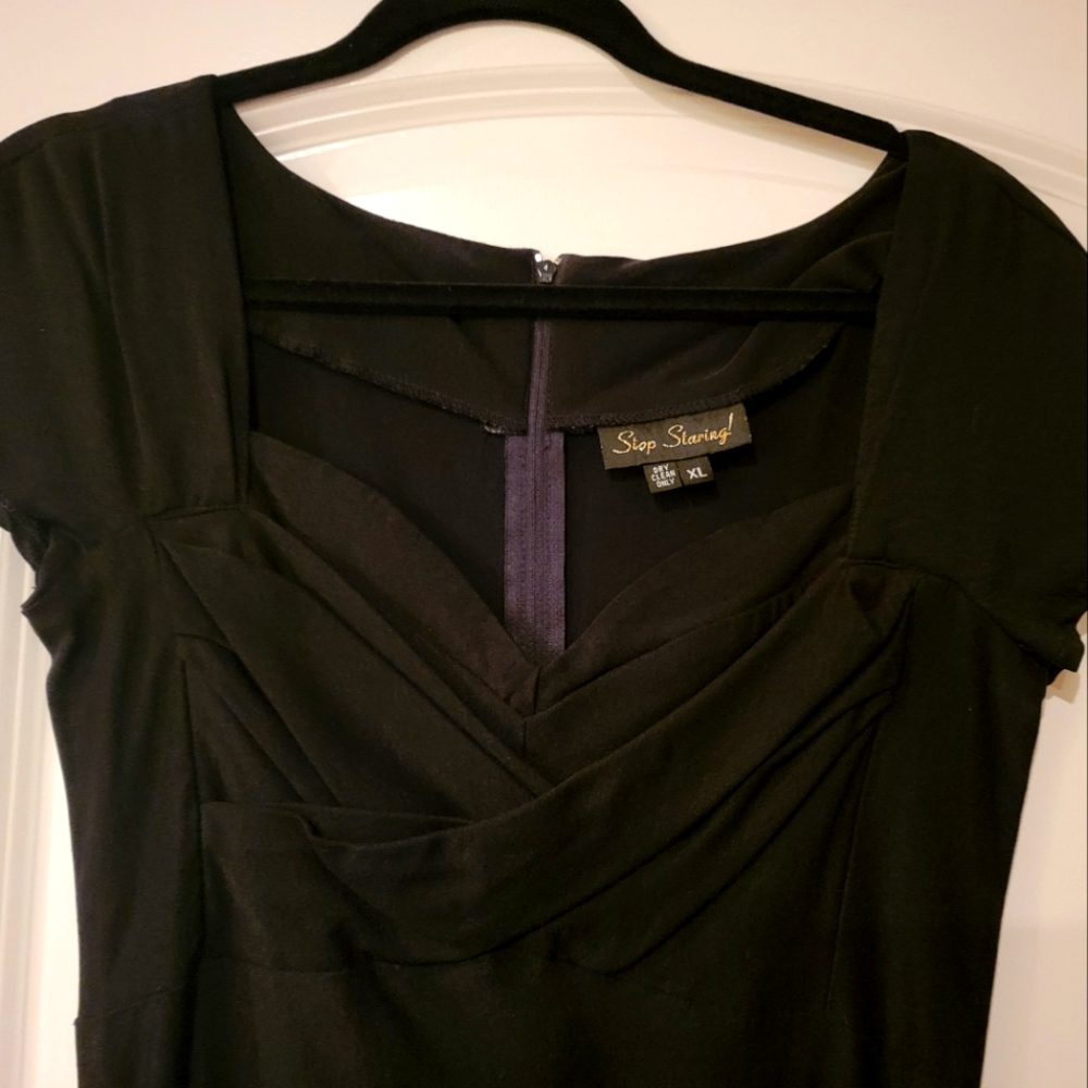 Stop Staring! Retro Style    Black Dress Size XL